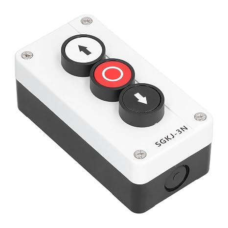 Controller, Stop Control Push Button Light Up Button Station Box Up and Down Momentary Switch Box Pushbutton Switches for Control for Industrial(SGKJ-3N)