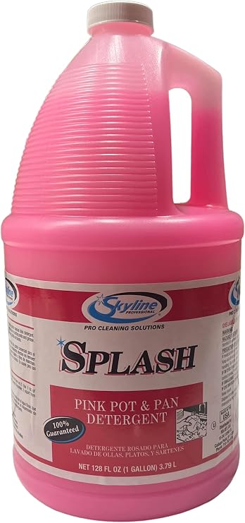 Pink Soap Hand Dish Washing Pot & Pan Kitchen Detergent Skyline Splash 1 Gallon Jug