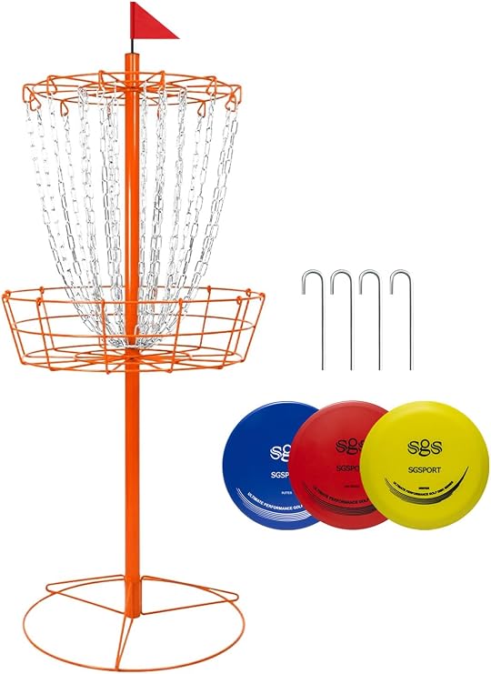 TARUMG 24-Chains Disc Golf Basket with Handbag&Discs,Multi-Colors Choices