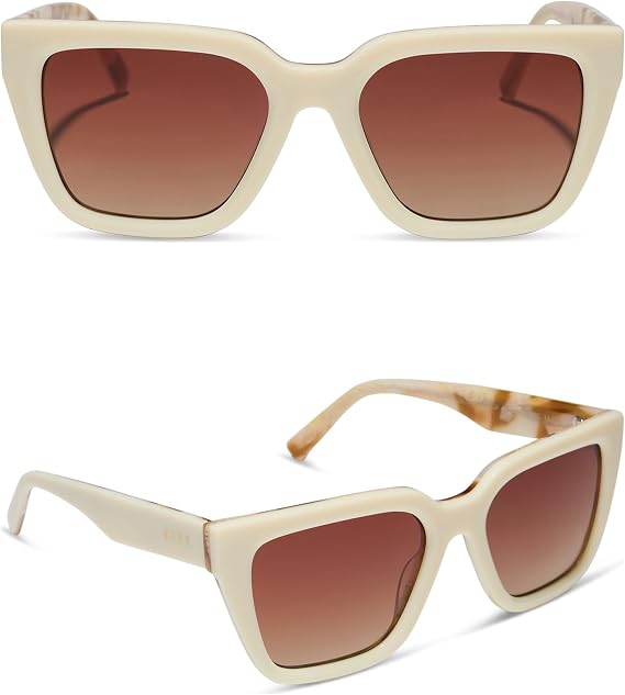 DIFF Amara Square Oversized Sunglasses for Women | 100% UVA/UVB Protection