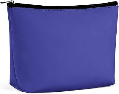 Dark Royal Blue Cosmetic Bag, Travel Portable Makeup Bag for Purse Pouch Beauty Zipper Organizer Toiletry Bag for Women
