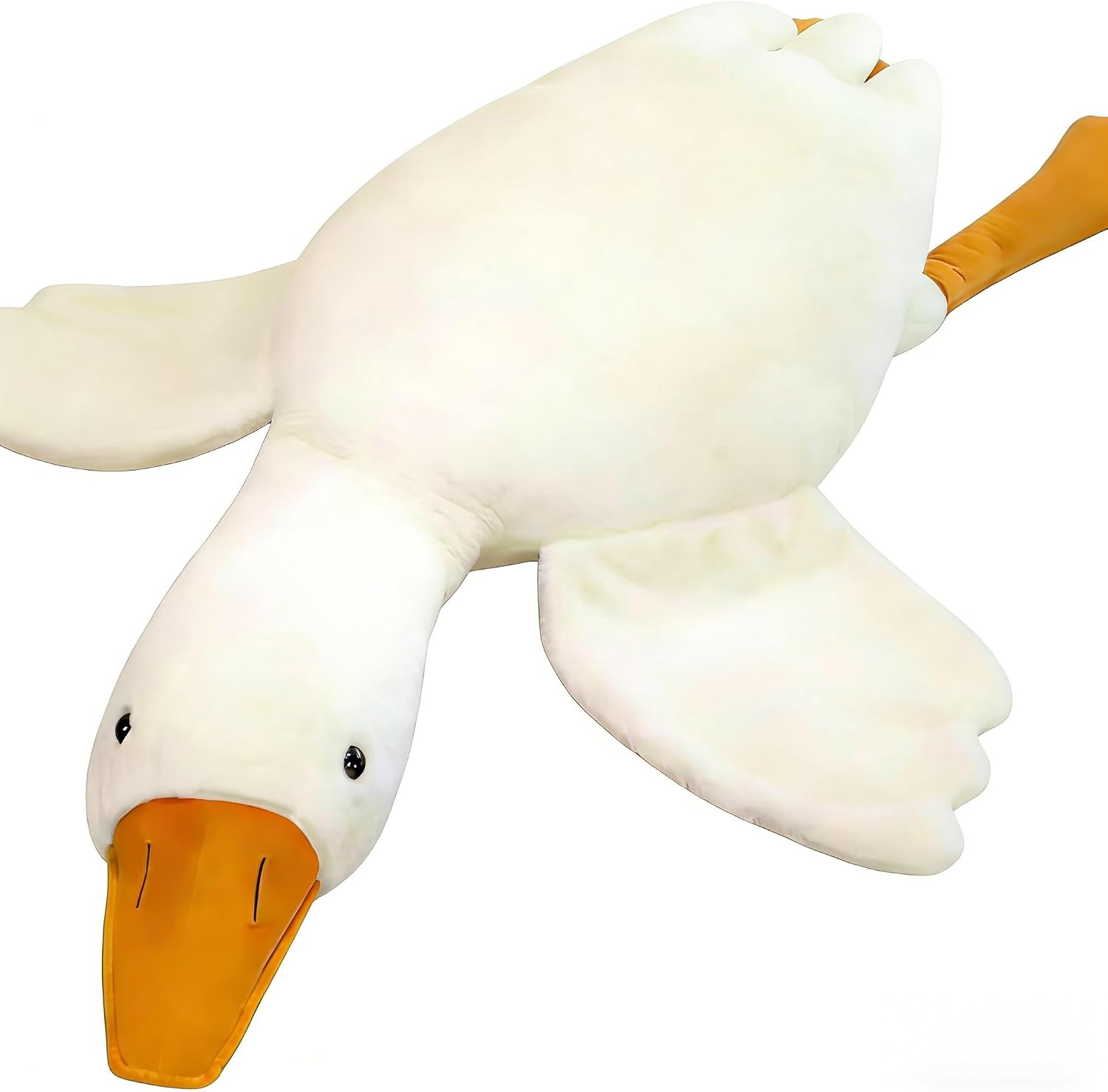 Giant Goose Plush, 51" Extra Soft Duck Stuffed Animal, Hugging Pillow with Rotund Belly, Safety Nursery Decor, Sensory Comfort Toy, Cuddle Christmas Companion for Kids
