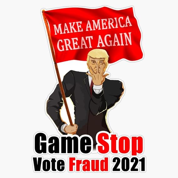 Donald Trump 2024 Make Votes Count Again, Game Stop Vote Graud 2021 Bumper Sticker Vinyl Decal 5"