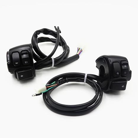 Motorcycle Handlebar Control Switch Kit, 1 Inch/25mm, Black, for Harley Dyna Fatboy Sportster Softail Touring 1996-2013