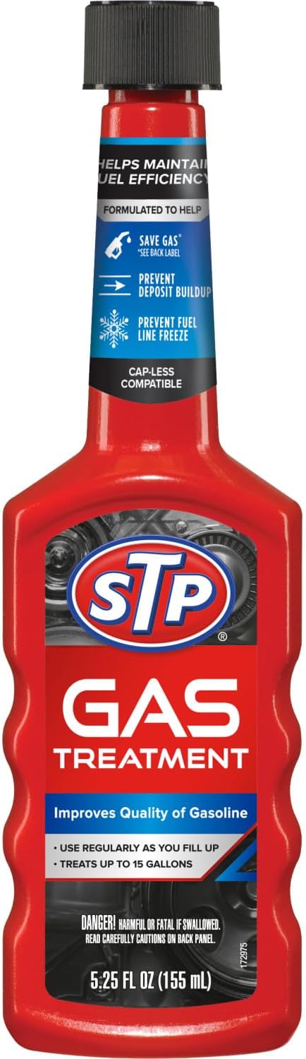 STP Gas Treatment, Bottled Fuel System Cleaner Improves Gas Quality, 5.25 Oz