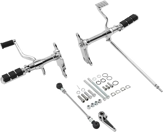 TCT-MOTORPARTS Complete Forward Control Pegs Levers & Linkage Fit For Harley Sportster XL 883 1200 1991-2003 Chrome 2002 2001 2000 1999