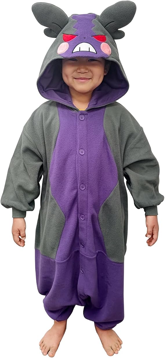 SAZAC Pokemon Morpeko Hangry Kigurumi Onesie - Halloween Costume for Kids (7-9) - Cosplay Jumpsuit