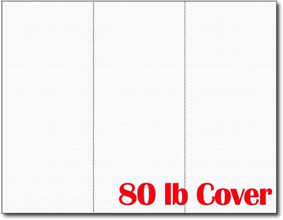 3up 80lb White Linen Textured Menu Cards/Rack Cards (25 Sheets / 75 Pieces)