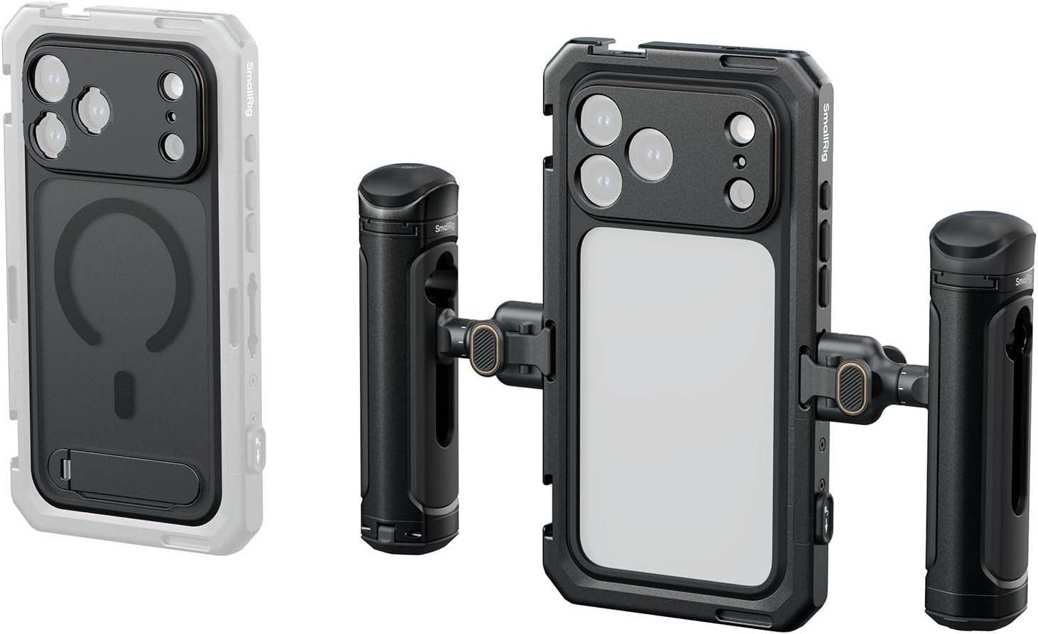 SmallRig iPhone 17 Pro Max Smartphone Video Cage Dual Handheld Kit Wireless Quick Release Side Handle, Phone Rig with 17mm T-Mount Lens Back Plate for Video Shooting, YouTube, Live Streaming, Vlog