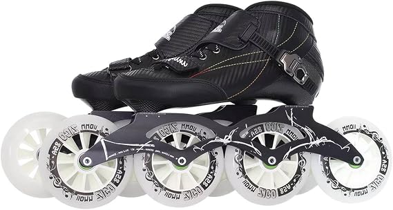 Adjustable Inline Skates for Women and Men's Fitness Inline Speed Skates Adult High Performance Racing Skates UnisexBlack,47