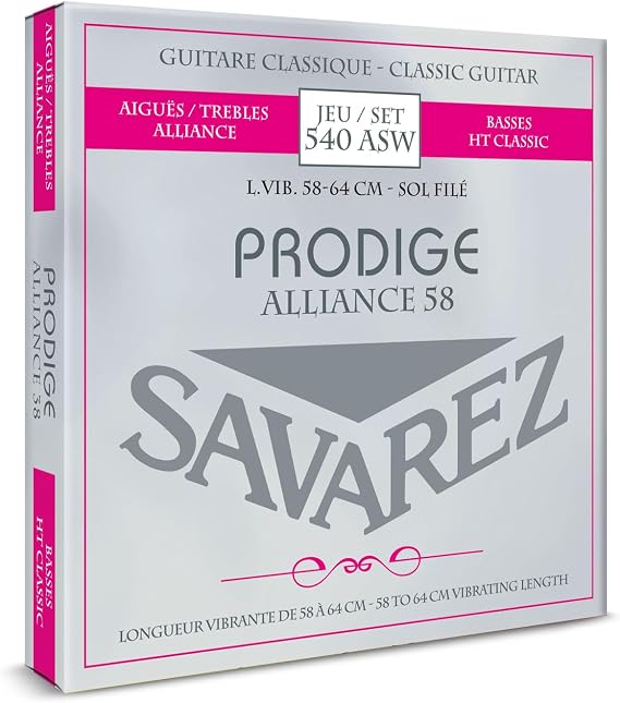 Savarez classical guitar strings Prodige 38 1/8-3/4 size 3/4-7/8 Carbon Gw 540ASW