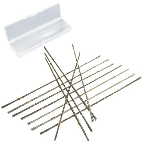 144Pcs 0# Jeweler's Saw Blades with Storage Box, Piercing Saw Blades Set, Metal Cutting Blades, Precision Steel Blades for Detailed Work Woodworking Crafts