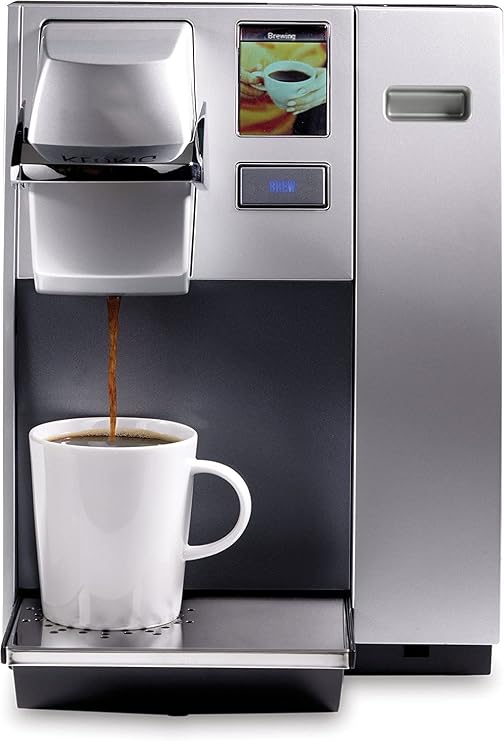 Office Pro Commercial Coffee Maker, Single Serve K-Cup Pod Coffee Brewer, Silver, Extra Large 90 Oz. Water Reservoir