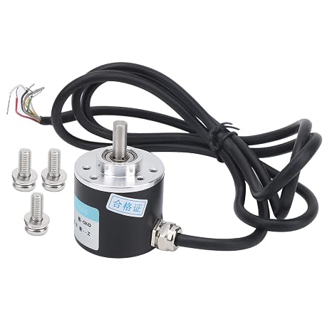 ABZ Encoder, Incremental 3 Phase Solid Shaft, Incremental Optical Rotary Encoder for Accurate Working Environment (C38S6G5-1000Z)