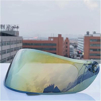 Motorcycle Orz 991 Universal Full Face Helmet Lens Transparent Color Colorful J-IEKAI 316902 AIS 805-607 Motorcycle Helmet LensGold LensPlating Gold Lens