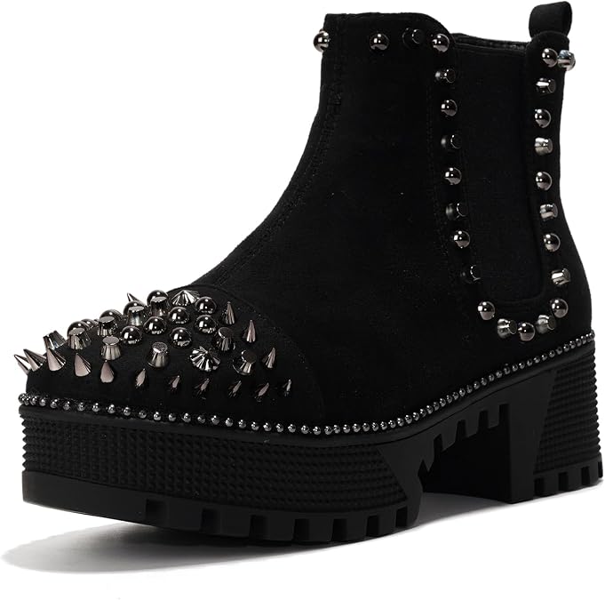 Cape Robbin Women's Spiky Platform Combat Boots | Casual Boots