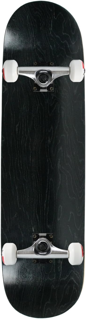 Moose Complete Skateboard Stained Black 7.75" Silver/White Assembled