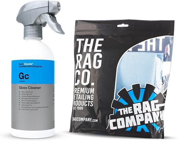 KOCHCHEMIE Glass Cleaner & The Rag Company Blue Diamond Glass Towel Bundle