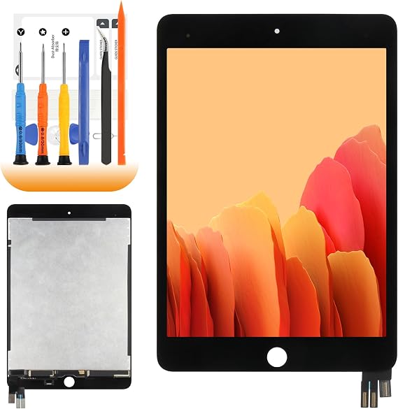 for iPad mini 5 Screen Replacement for iPad mini 5 5th LCD A2126 A2124 A2133 LCD Digiitzer Touch Screen Assembly Repair Parts (Black)