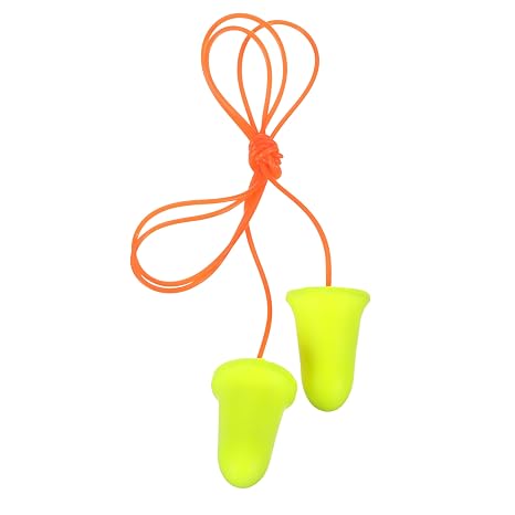 3M Ear Plugs, 200 PairsBox, E-A-Rsoft FX 312-1260, Corded, Disposable Foam Earplugs, Noise Reduction Rating NRR 33, Drilling, Grinding, Machining, Sawing, Sanding, Welding, 1 Pair per Poly Bag