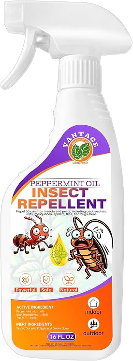 16 oz Peppermint Oil Spray for Bugs Mosquito Repel Insects Spider ant Spray Indoor