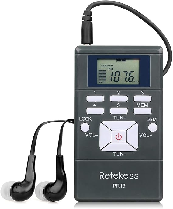 Retekess PR13 Portable FM Radio, Pocket FM Receiver, Pack of 1