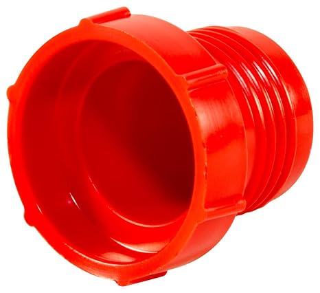 Caplugs PD-HF-24 PD Series Plastic Threaded Plug for Flared JIC Fittings, 10 Pack, Red LD-PE, Thread Size 1-5/8"-12, Open End Protection, Leak Prevention, Automotive, Hydraulic Systems (ZHF241AK1)