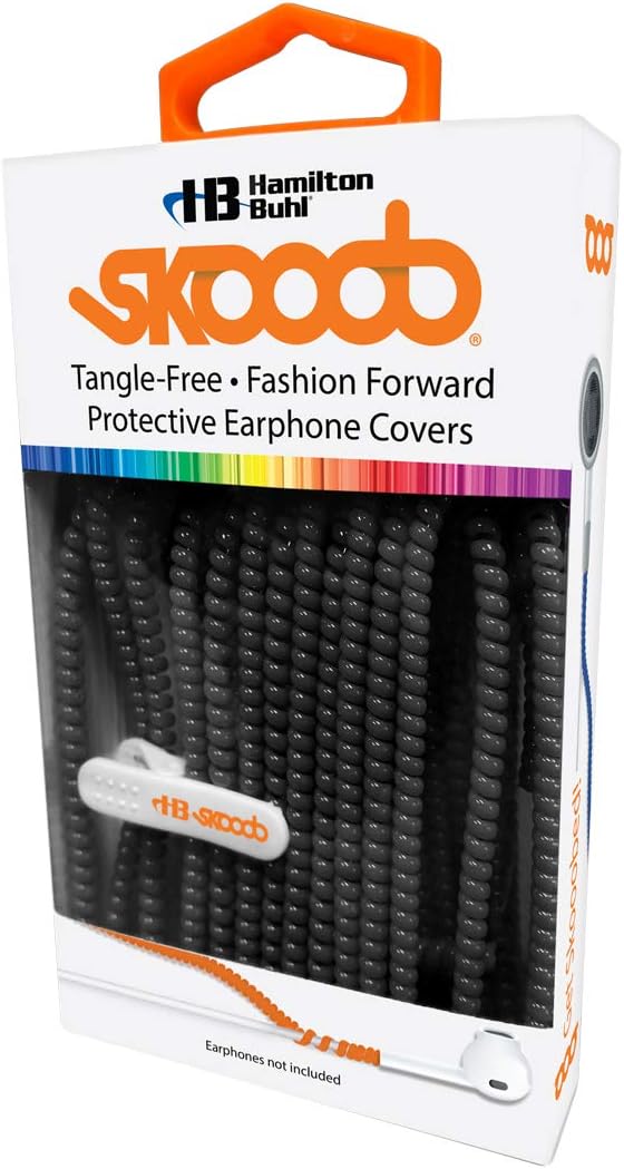 HamiltonBuhl Skooob Tangle Free Earbud Covers - Jet Black