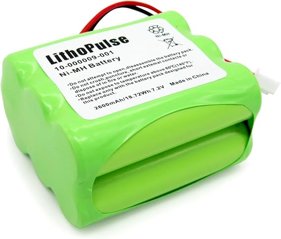 10-000009-001 Battery Replacement for 2gig BATT1X BATT2X BATT1 GC2 2GIG-CNTRL2 2GIG-CP2 GCKIT311 Go Control Panel Security System Alarm Console 6MR2600AAY4Z 10-000013-001 7.2V 2600mAh Ni-MH Battery