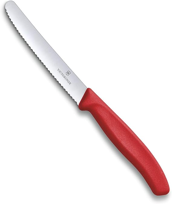 Victorinox 6.7831 SwissClassic 11cm Domates & Sosis Bıçağı, Paslanmaz Çelik Kirmizi, Classic