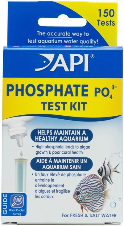 API Phosphate Test Kit for Freshwater and Saltwater Aquariums, 150-Count Box