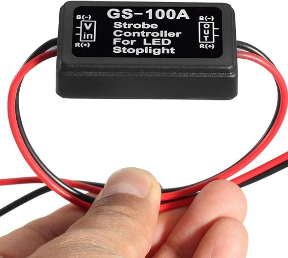 12V-24V Flash Strobe Controller Flasher Module for 3rd LED Brake Lamp Tail Stop Lamp (Pack of 1)