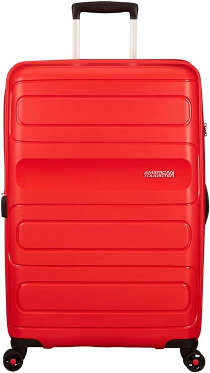 American Tourister Sunside - Spinner L, Expandable Case, 77 cm, 106/118 L, Red (Sunset Red)