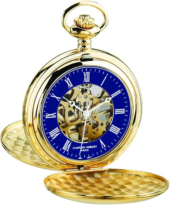Charles-Hubert DWA063 Double Hunter Case Mechanical Pocket Watch
