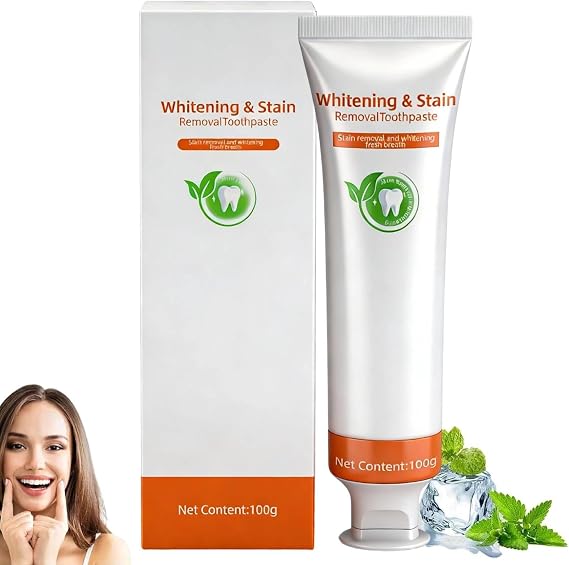Kugig Toothpaste, Kugig Whitening Toothpaste for Healthier and Whiter Teeth, Promotes the Natural Whitening of the Teeth, Protects Tooth Enamel, Deep Cleaning Freshens Breath 24 Hours (1PC)