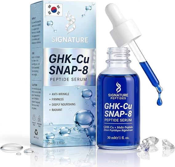 Copper (GHK-Cu)/Snap Peptide Serum | Copper Tripeptide-1 | Multi-Peptide Anti-Ageing Face Serum with Centella & Tremella Mushroom | Firming & Smoother-Looking Skin | 30ml