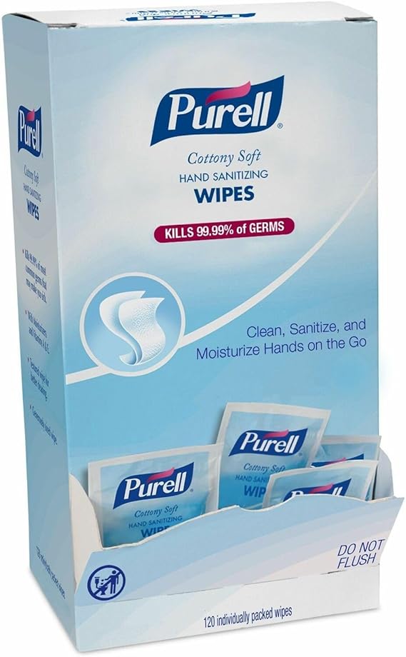 Purell Cottony Soft Hand Sanitizing Wipes, 120ct Display Box - 9027-12