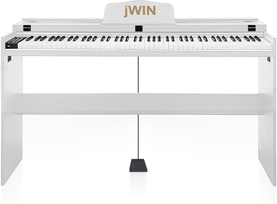 Jwin SDP-92 Key Sensitive 88 Key Cover Digital Piano - White