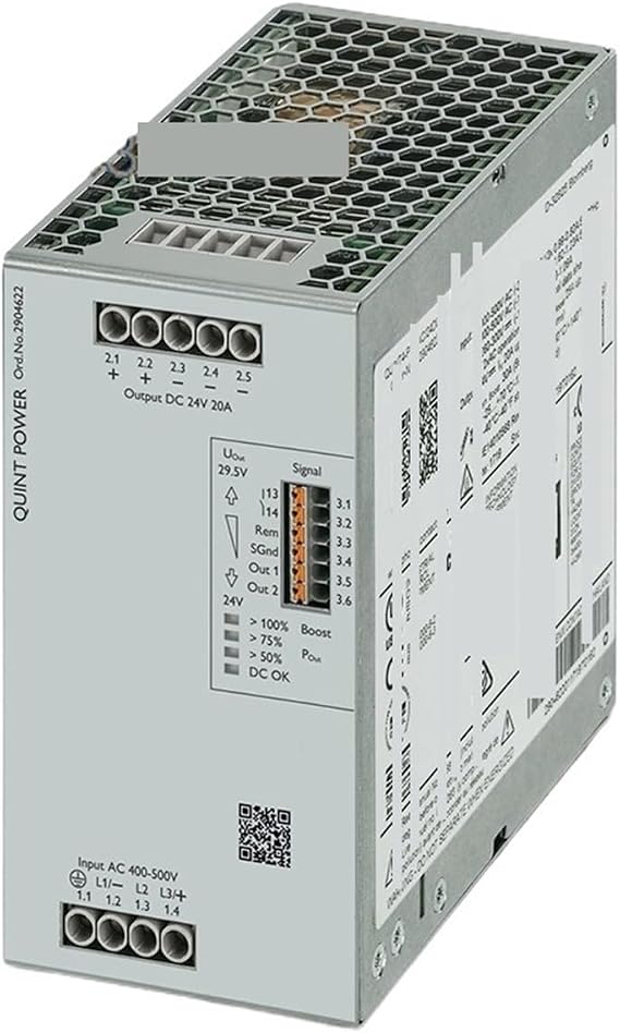 Switching Power Supply Quint Power 24VDC/20A Switching Power Supply QUINT4-PS/3AC/24DC/20 2904622