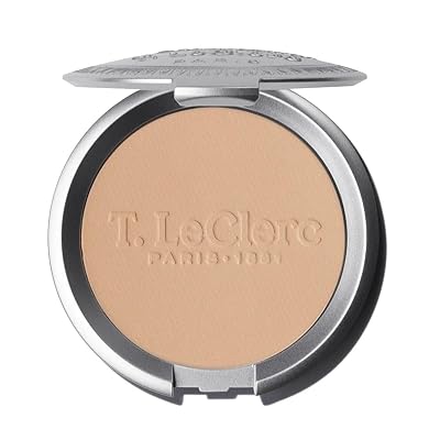 T.LeClerc Rice Compact Powder Anti-Aging Pressed Powder with Brown Rice Ferment Long-Lasting Natural Matte Finish Moisturizing | Non-Comedogenic Face Powder BEIGE, 9G