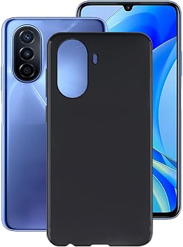 for Huawei Nova Y70 [6.75"] Case, Soft Silicone Bumper Shell Black Flexible Rubber Phone Protective Cases TPU Cover for Huawei Nova Y70 -Black