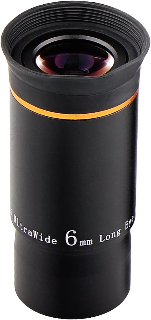 SVBONY Telescope Eyepiece 6mm, Gold Line Eyepiece 66 Ultra Wide Angle Lens