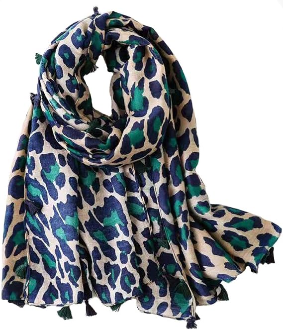 Women's Chic Leopard Pattern Scarf Long Large Animal Print Shawl Wrap