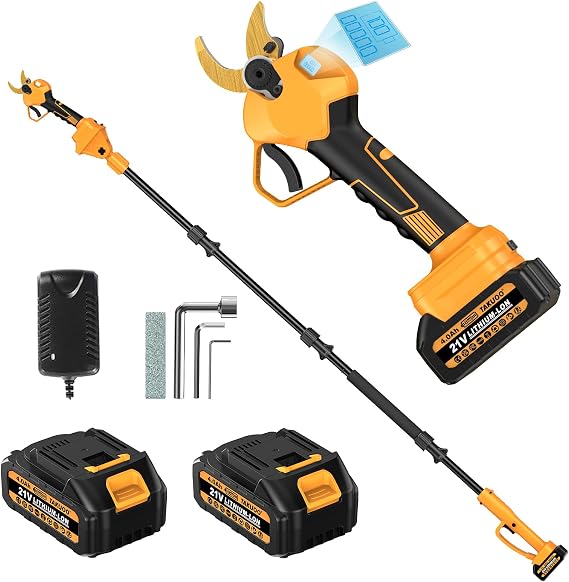 Takuoo Electric Pole Pruner, 1.6" Crodless Pruning Shears for Tree Trimming