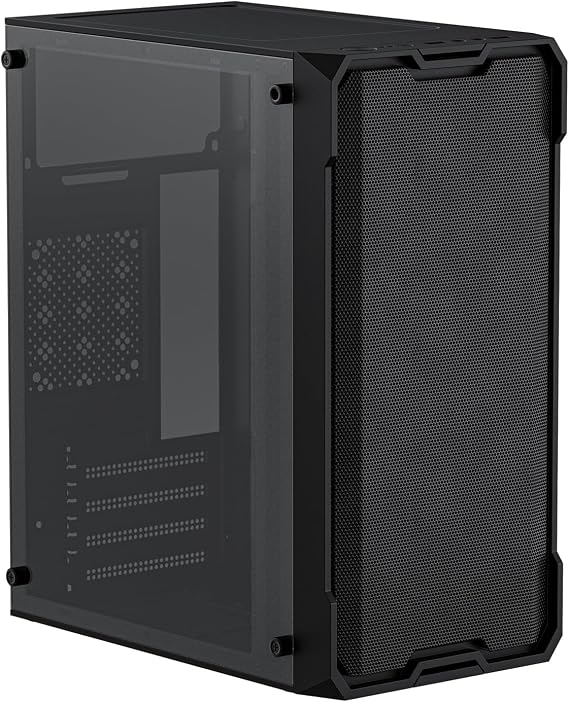 Micro ATX Case, MATX Case Mini PC ITX Desktop Computer Case Support ATX PSU/250mm GPU/140mm CPU Cooler/2x 12cm Fans and 1x 8cm Fan/1x 3.5HDD or 2X 2.5SSD/USB 3.0 Port
