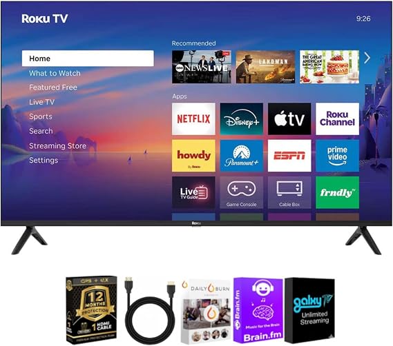 Roku 50" Select Series 4K QLED TV HDMI CPS Streaming Bundle 2026