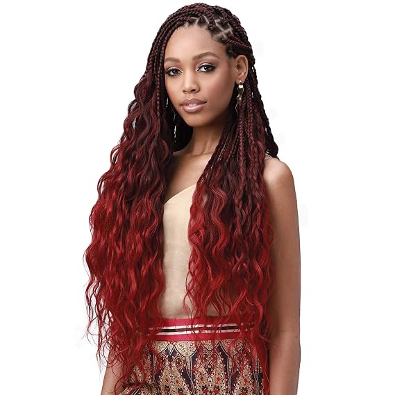 MULTI PACK DEALS! Bobbi Boss Synthetic Hair Braids Pre-Feathered 3X King Tips Body Wave 28" (1-PACK, T4/30)