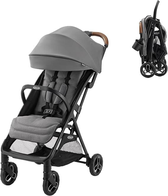 Graco Ready2Jet Compact Stroller - Overhead Friendly Compact Travel Stroller with Automatic Folding, Kingston