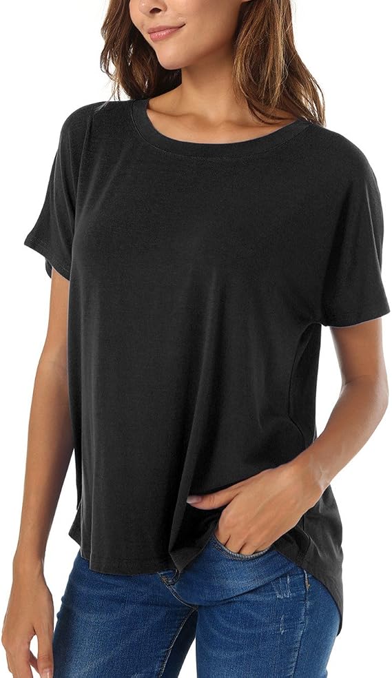 Herou Women's Loose Fit T-Shirts Short Sleeve Crew Neck Casual Tee Tops