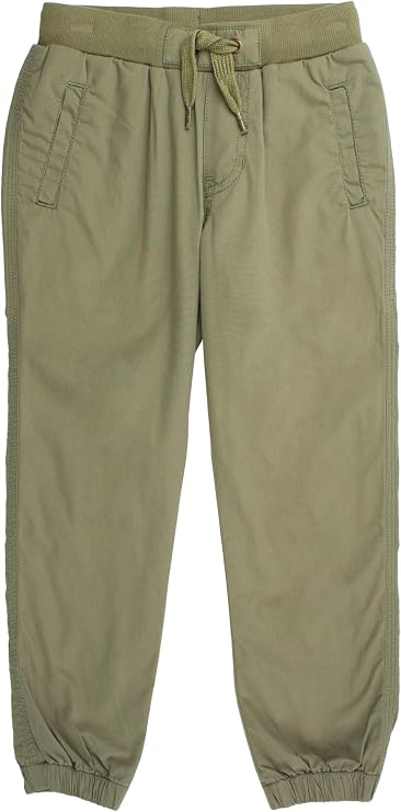 RUGGEDBUTTS Baby/Toddler Boys Drawstring Joggers Tapered Ankle Pull-On Pants